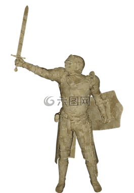 男子,騎士,石