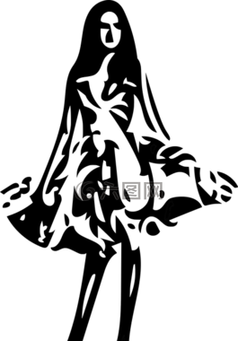 時尚,徽標,連衣裙