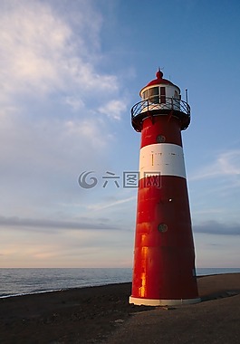燈塔,海岸,海