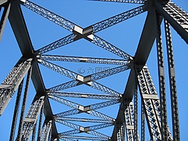 天空,鋼,橋