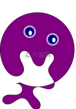 字符,臉,紫羅蘭色