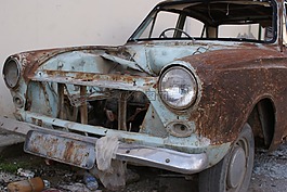 廢料,汽車,銹