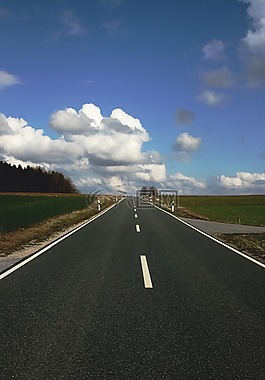 路,道路,云