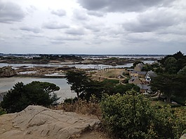ile-de-布,全景图,岩