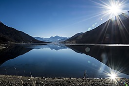 bergsee,湖,高山