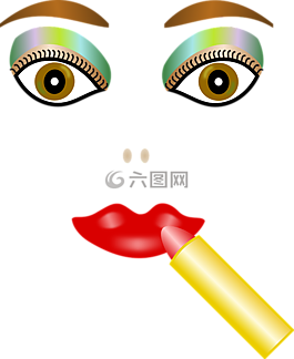 臉,口紅,化妝品