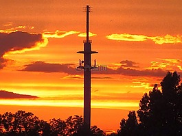 日落,abendstimmung,云