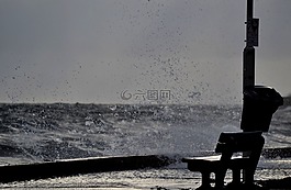 海邊,波,海岸