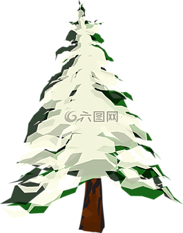 樹,冷杉,雪