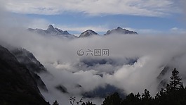 阿爾卑斯山,山,云