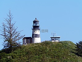 燈塔,綠色,天空