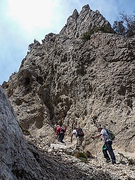 徒步旅行,人,山