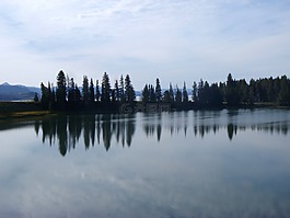 黃石公園,湖,云