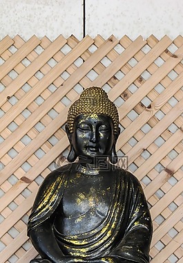 佛,雕像,餐廳