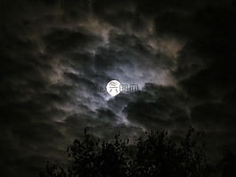 月球,月光,夜