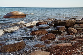 海,巨石,沖浪