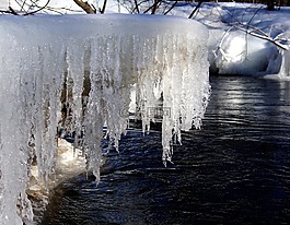 冰柱,雪,冬季