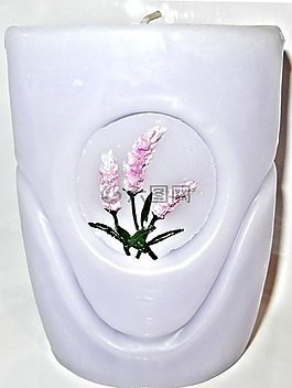 薰衣草蜡烛,蜡,花