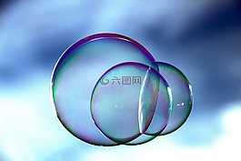 肥皂泡沫,球,豐富多彩