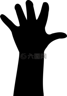 手,側(cè)影,手指
