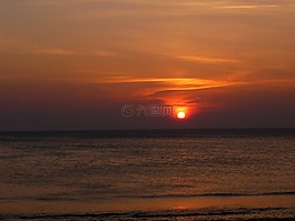 日落,海,落山的太陽