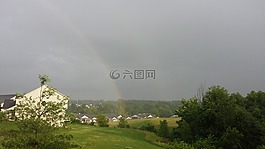 彩虹,雨后,雨