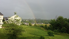 彩虹,雨后,雨