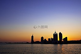 青島,黃昏,都市