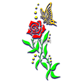 花,蝴蝶,花的
