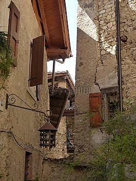胡同,房子峡谷,院