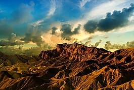 山,天空,景觀