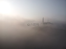 云,霧,太陽能