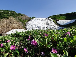 瀑布,溢洪道,秋季