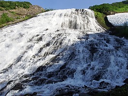瀑布,溢洪道,秋季
