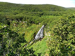 瀑布,溢洪道,秋季