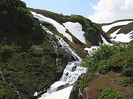 瀑布,溢洪道,秋季