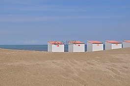 海滩,沙滩小木屋,海