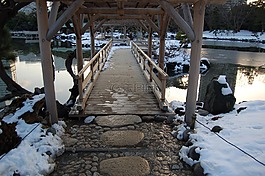 日本,花園,雪