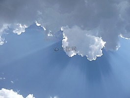 天空,藍(lán)色,云
