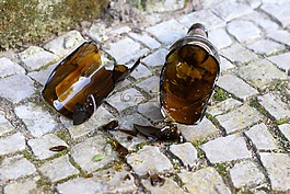 瓶,碎片,碎的玻璃