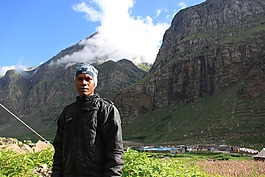 男子,山,自然