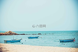 海,船,夏季