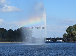 漢堡,alster,噴泉