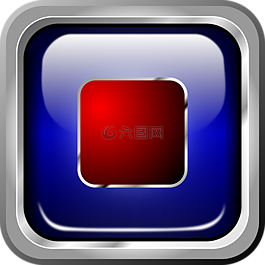 按钮,蓝色,多媒体