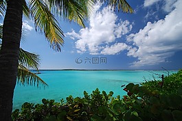 加勒比海,海灘,藍(lán)色的水