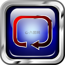 按钮,蓝色,多媒体