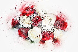鮮花,玫瑰,花束
