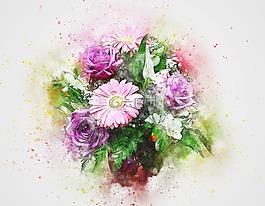 鮮花,玫瑰,花束