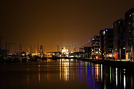 bremerhafen,燈,水