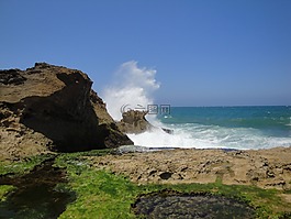海岸,噴霧,海